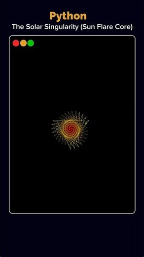 I coded a Cosmic Sun in Python! ☀️🔥 #shorts #coding