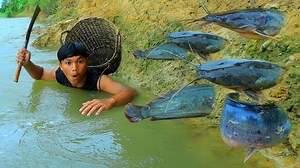 40K views · 833 reactions | Wow really Amazing met fish source - the river is rich in fish-Eating delicious | Primitive HD | Facebook