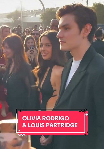 Olivia Rodrigo and Louis Partridge at the Grammys 2025