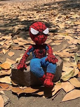 Fatty Spiderman, Spiderman Amigurumi, my 8th crochet project