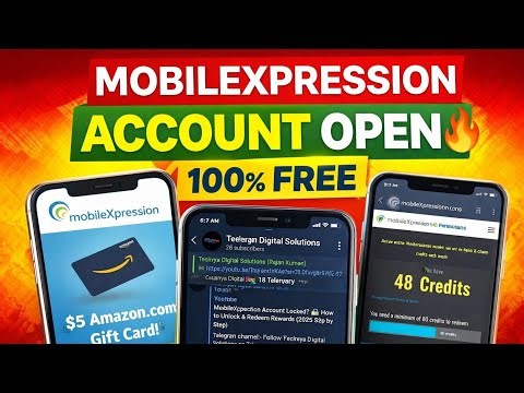 Mobilexpression Account Open Kaise Kare? Complete Registration 2026 | mobilexpression earn gift card