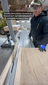 17K views · 40 reactions | Sliding table saws can be intimidating to new users, but when you understand the mechanics it’s simple to see what can be done safely and efficiently. Here I am ripping toe kick material. This is repetitive, consistent work. The captions in the video will explain the method. #altendorf #altendorfhebrock #tigerstop #tigerfence #tablesaw | Stene Woodwork | Facebook