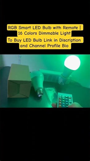 RGB Smart LED Bulb with Remote 16 Colors Dimmable Light