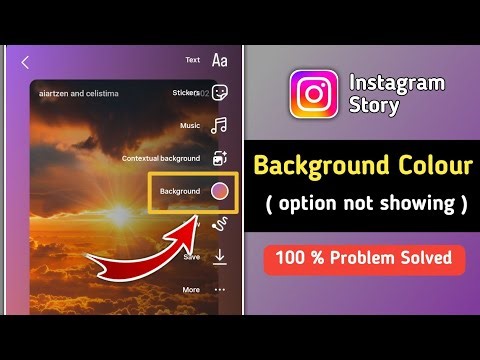 Fix Instagram Story Background Colour Change Option Not Showing Problem