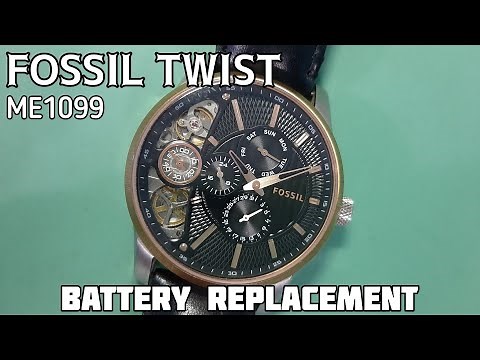 How To Change Battery a FOSSIL TWIST Semi Automatic Watch ME1099 | SolimBD | DIY