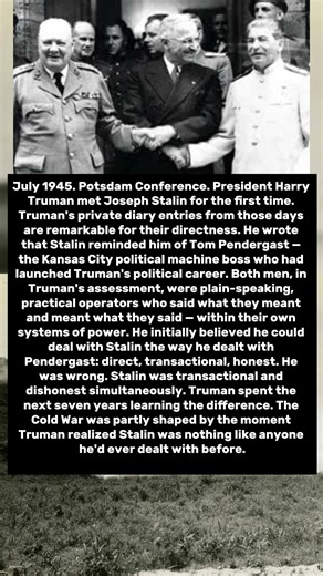 Truman Wrote In His Diary That Called Stalin "Mr. Stalin" — Because He Reminded Him Of His Politics