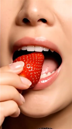 Juicy Strawberry Eating ASMR | Tingly Mouth Sounds for Sleep #shorts #asmr #food #eatingsounds