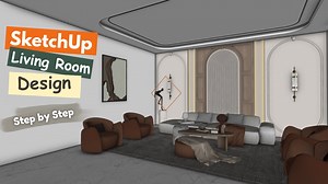 Learn how to design a modern living room in SketchUp step by step! In this Nice Tower tutorial, we model every element—from wall details and furniture layout to materials, lighting, and composition—to create a clean and stylish interior space. Perfect for architecture students, 3D artists, interior designers, and anyone who wants to master SketchUp interior design. In this video, you will learn: Living room modeling workflow in SketchUp Creating modern wall panels and arches Furniture placement