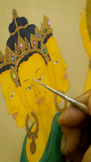 Can you guess the deity? 🤔 Let us know your guesses in the comments below.👇 #enlightenmentthangka #SpiritualAwakening #DivineMystery #GuessTheDeity #CommentYourGuess #SpiritualJourney #Buddhism #TibetanBuddhism #SpiritualJourney #Compassion | Enlightenment