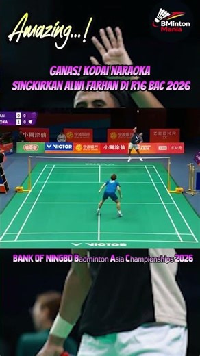 Kalah‼️ Alwi Farhan Menyerah dari Kodai Naraoka di Badminton Asia 2026