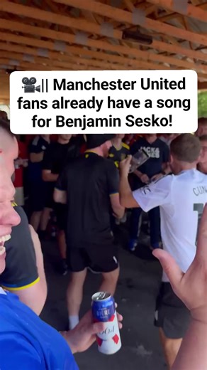 🚨🎥|| Manchester United fans already have a song for Benjamin Sesko! 🔴♥️👏 #MUFC ##sesko #sennelammens | Manchester United and fans