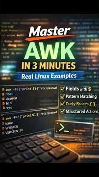 Master AWK in 3 Minutes | Linux Text Processing with Real System Examples