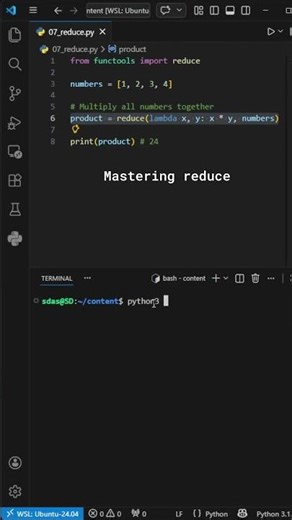 Reduce Like a Pro – #87 Python Functools Tip
