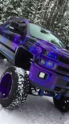 Big black jacked up truck ￼