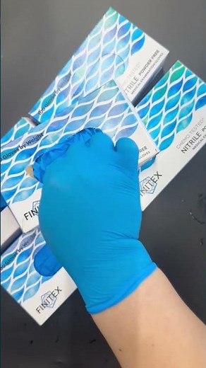 FINITEX 4 mil Blue Nitrile Gloves – Pass the Oil & Water & Glue Test! #nitrilegloves #finitex
