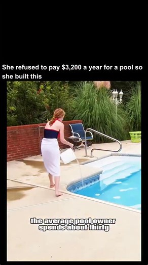 MENACE WEALTH on Instagram: "The average pool owner spends about $3,200 a year just to keep their pool running. She refused to accept that. Instead of expensive pool chemicals, she used baking soda the same core compound, but for a fraction of the cost. When the pool skimmer broke, she stretched pantyhose over it and kept it working without buying a replacement. For the pool cover? She skipped the pricey option and used bubble wrap instead trapping heat, cutting evaporation, and saving hundreds 