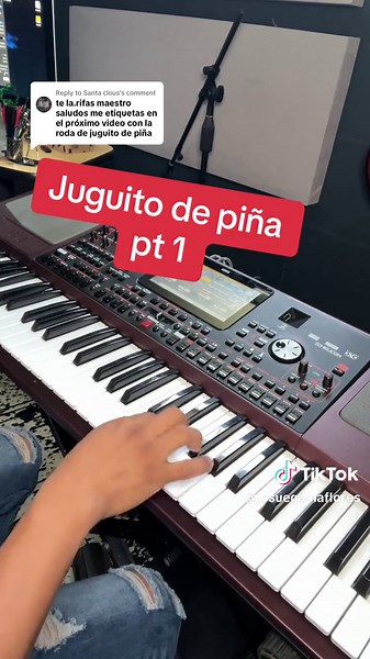 Replying to @Santa clous #gamaysusteclados #ritmo #korg #cumbia #juguitodepiña #tutorial #teclado