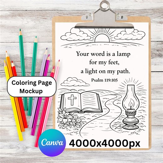 Modèle de page à colorier pour maquette - Etsy France