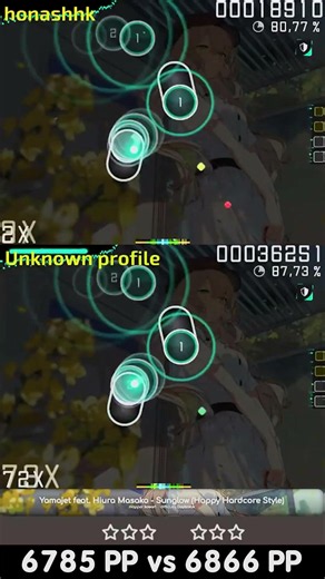 DUEL SHOW honashhk VS Unknown profile - osu! tournament [Map 1] #osu #replay #osugame #stream