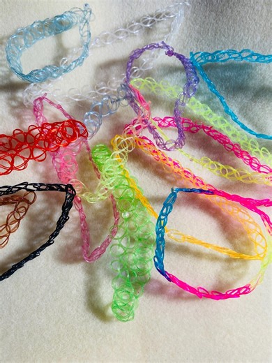 Y2k 90s Tattoo Choker Necklace, Stretchy Elastic Choker, Teen Gift, Stockings, Party Favors, Gift for Her, Birthday Gift, Double Strand - Etsy UK