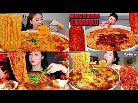 trying the most spicy noodles 🌶️ |Most Spicy Buldak Noodles Challenge 🌶️ korean buldak noodles asmr