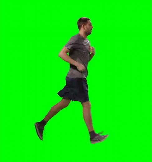 Man Running Green Screen |no sound