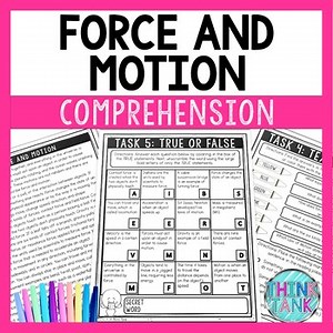 Force and Motion Comprehension Challenge - Close Reading - Physics