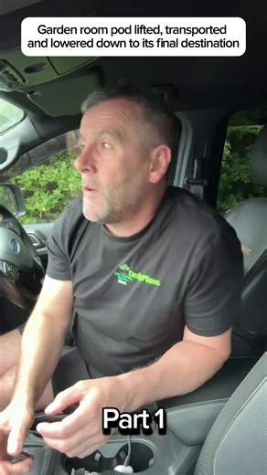 Garden room pod lifted, transported and lowered down to its final destination #diy #tutorial #vlog