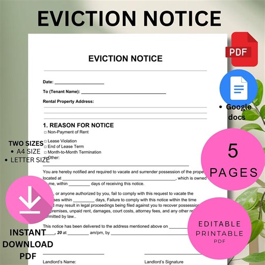 Basic Rental Agreement Template | Printable & Fillable Lease Form | Editable Landlord Tenant Contract | Simple Rental Agreement PDF - Etsy