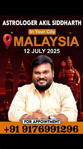 Akil Siddharth | 🌟 Akil Ji's Prassannam – Back in Malaysia! 🇲🇾✨ Dear Malaysia, the wait is over! 🔮 The one and only Akil Ji is here again to guide, heal,... | Instagram
