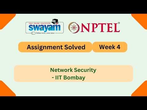 Network Security Week 4 | NPTEL ANSWERS 2026 #nptel2026 #myswayam #nptel #nptelexam