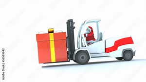 Santa drives a loader version 2