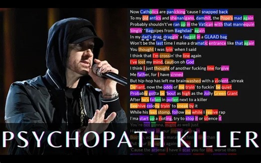 【韵脚检查】Eminem - Psychopath Killer