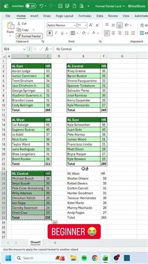 Copy-Paste Formatting in Excel #excel #excelshorts #exceltips #learnexcel