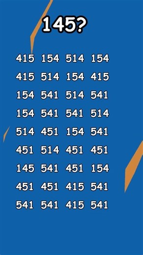 "Can You Find 145? Number Puzzle Challenge!"