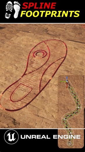 Advanced Spline Footsteps system in Unreal Engine