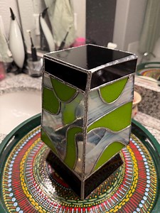 Stained Glass “lava Lamp” With LED Puck Light - Etsy Australia