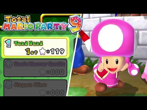 Mario Party 9 - Solo Mode - Part 1 - Toad Road (Toadette Mod)