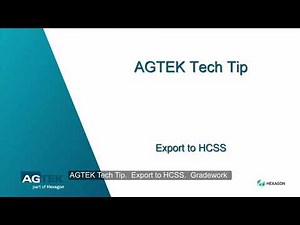 Tech Tip | Export to HCSS