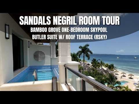 Sandals Negril Room Tour RSKY I Bamboo Grove One-Bedroom Skypool Butler Suite