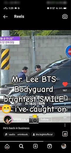Mr Lee (BTS bodyguard) brightest smile ever caught on Camera 📸#lee #btsbodyguard #bts #jin ‪@BTS‬