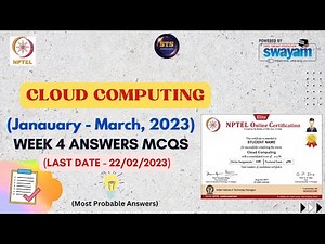 Cloud Computing || Week 4 Assignment Answers || NPTEL 2023 | Swayam 2023 | #nptel #cloudcomputing