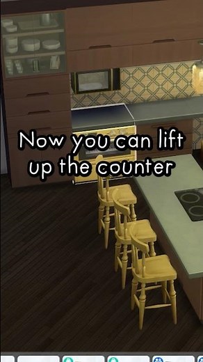 Wall Mounted Microwave Build Trick | Sims 4 #shortsmaschallenge