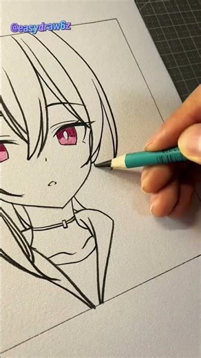 How to draw anime girl !! #drawing #painting #sketch #animedrawing #shorts