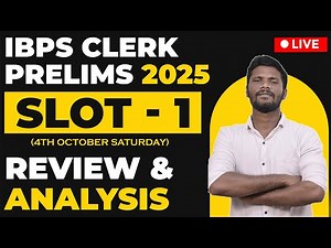 IBPS CLERK PRELIMS - SLOT 1 REVIEW & ANALYSIS | OCTOBER 4 (SATURDAY) | HOW WAS THE EXAM ?? | MR.JD