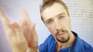 Pissed off angry man hands clapping into camera 4K. Portrait of man in focus looking into camera with angry expression and clap with hands near the head
