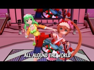 【Nekomura Iroha SV2 • GUMI SV2】 All Around The World 【Synthesizer V2 Cover】【MMD】