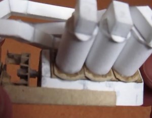 Working paper model of a V6 engine.