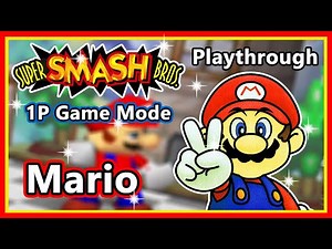 Super Smash Bros. (N64) - Playthrough | Intro & 1P Game Mode | Mario [Unlock Captain Falcon]