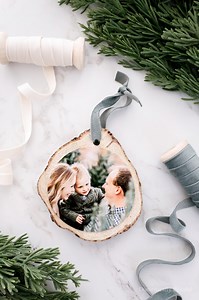 340K views · 1.6K reactions | This DIY Christmas Tree Wood Slice Picture Ornament is a fun way to repurpose the wood slice from your live Christmas tree and hang your family photos. | Domestically Blissful | Facebook
